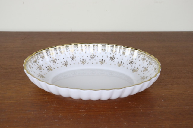 スポード　フルール・ド・リス　ゴールド　オーバルボウル　深皿　イギリス　SPODE　ヴィンテージ　洋食器　に203