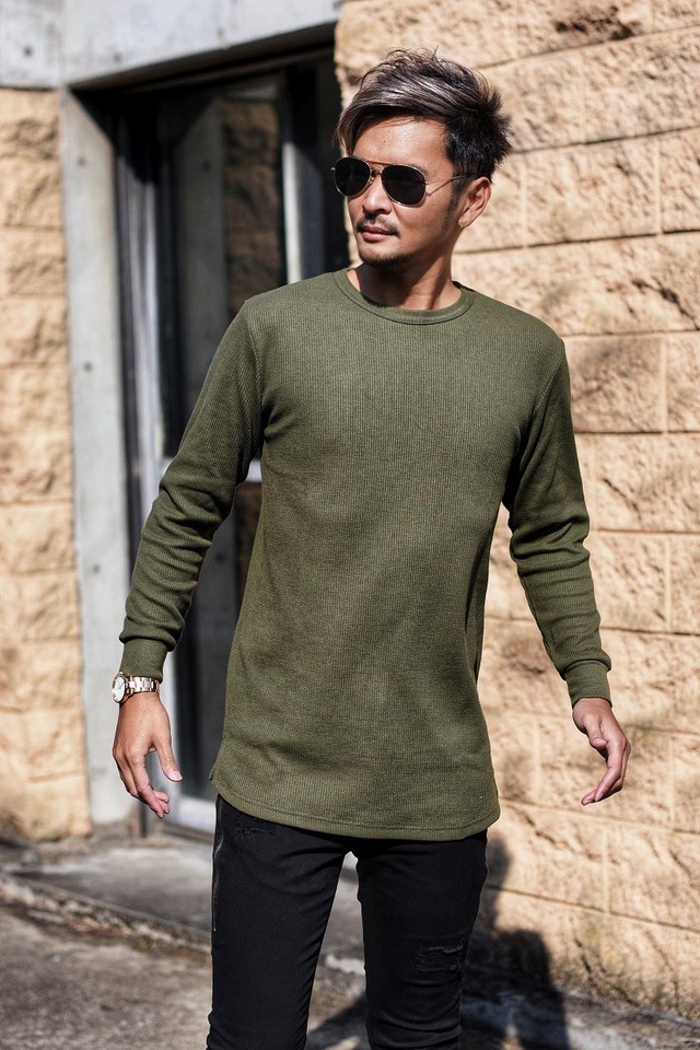 21 夏 人気 ヘンリーネック スラブ 半袖 Tシャツ メンズ サーフ Surf リゾート 大人 カジュアル 無地 シンプル 涼しい 爽やか インナー コーデ 海外 ファッション Old Rookie