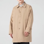 ロング丈 ストレートシルエット フロントボタンコート af0133