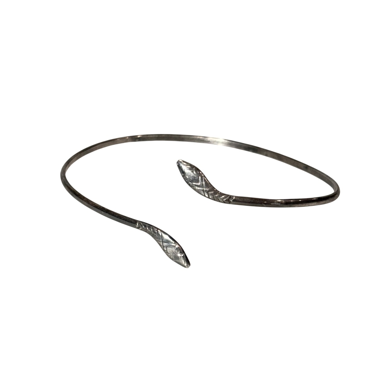 vintage silver snake bangle