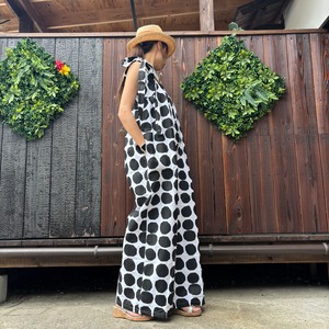 水玉サロペット