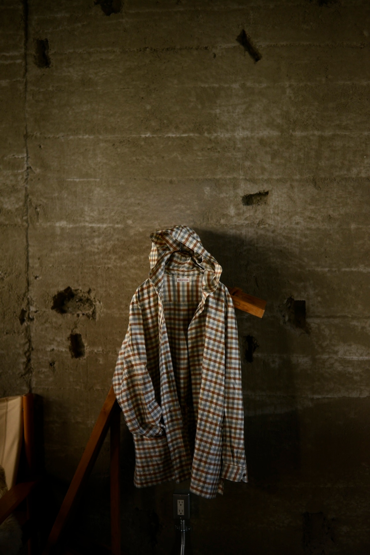 NICENESS / LEVENE SILK CHECK TAFFETA PARKA