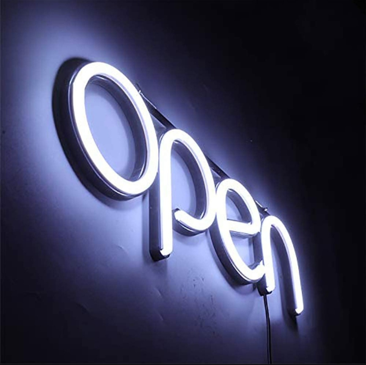 ネオン管調 LDE デザイン ちょうぜ サイン バナー プレート 看板 OPEN 