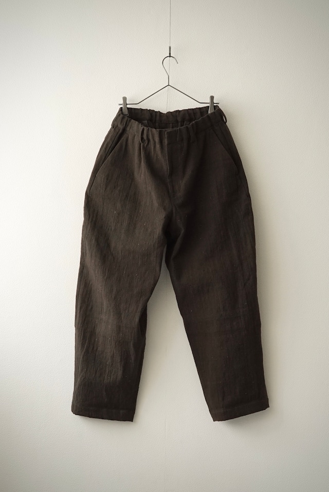 Hand Spun Cotton Canvas / Zero Tuck Pants (MOSS)