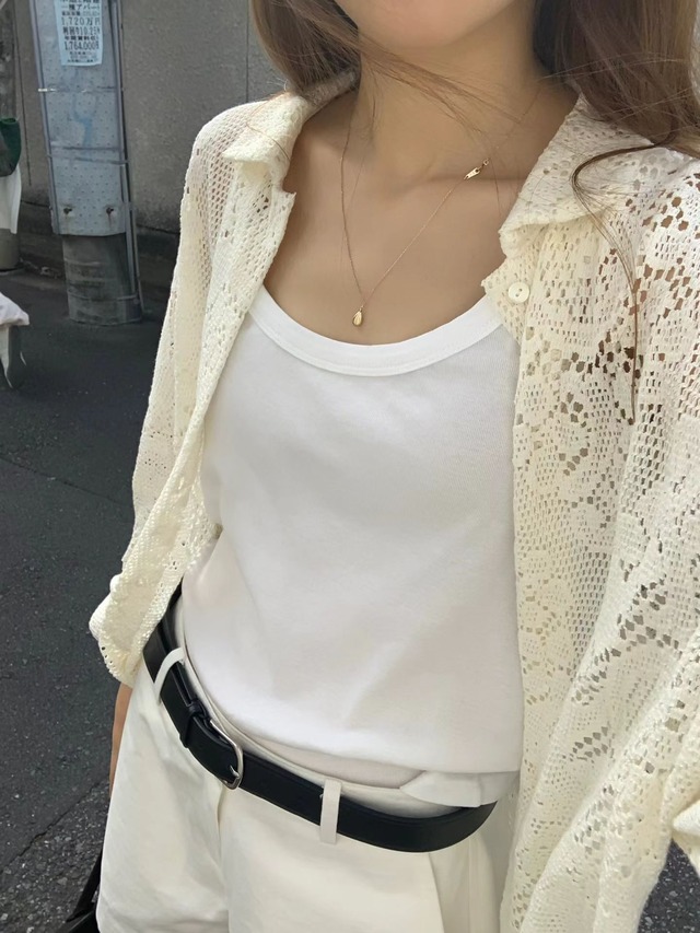 (予約) ounce / Bon crochet shirt 1color