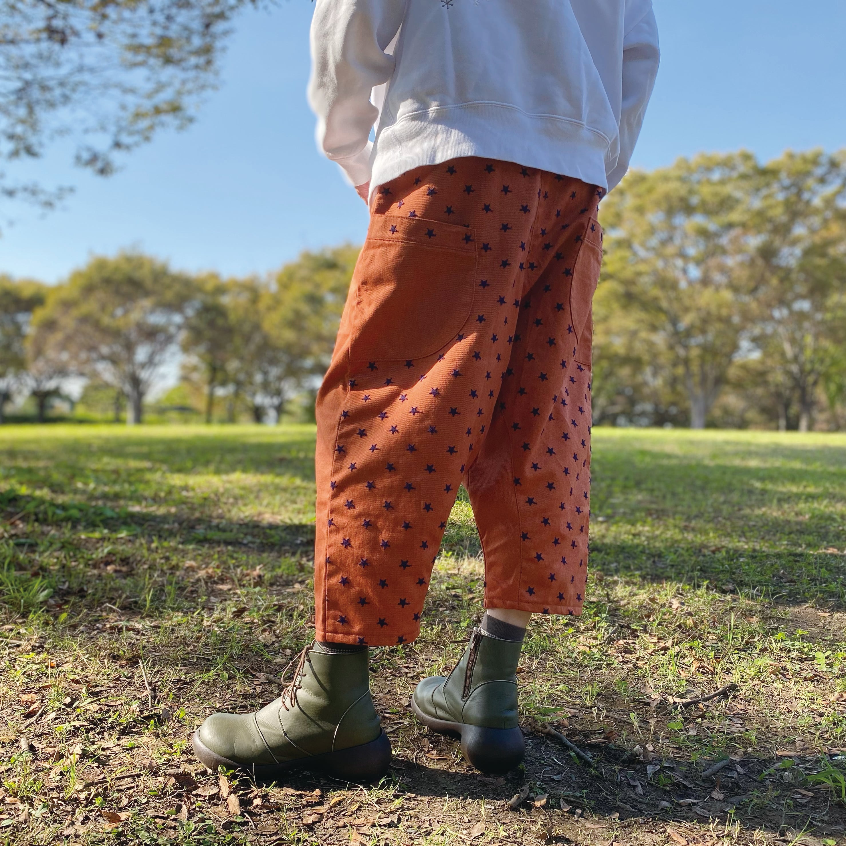 オールドデニムのサルエルパンツ
