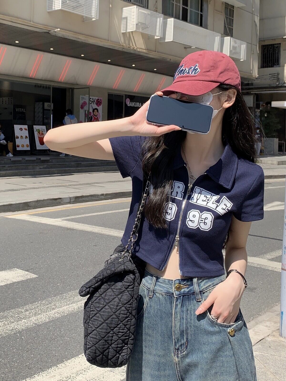 アウター トレンド ブルゾン トップス 韓国風 オルチャン ダブルジップ