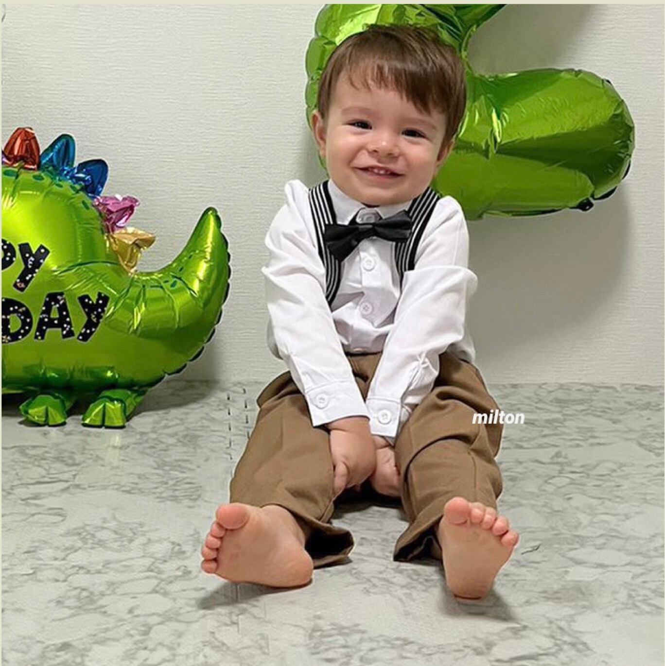 送料無料【商品番号s52】 100 110 cm 【ブラウン英国風スーツ】 0歳 1  