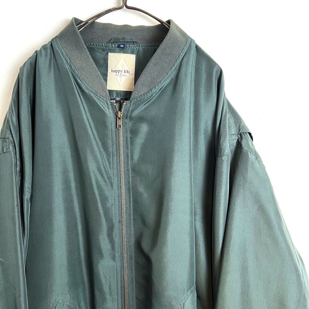 happy life] Vintage Silk Bomber Jacket [1990s-] Vintage All Silk