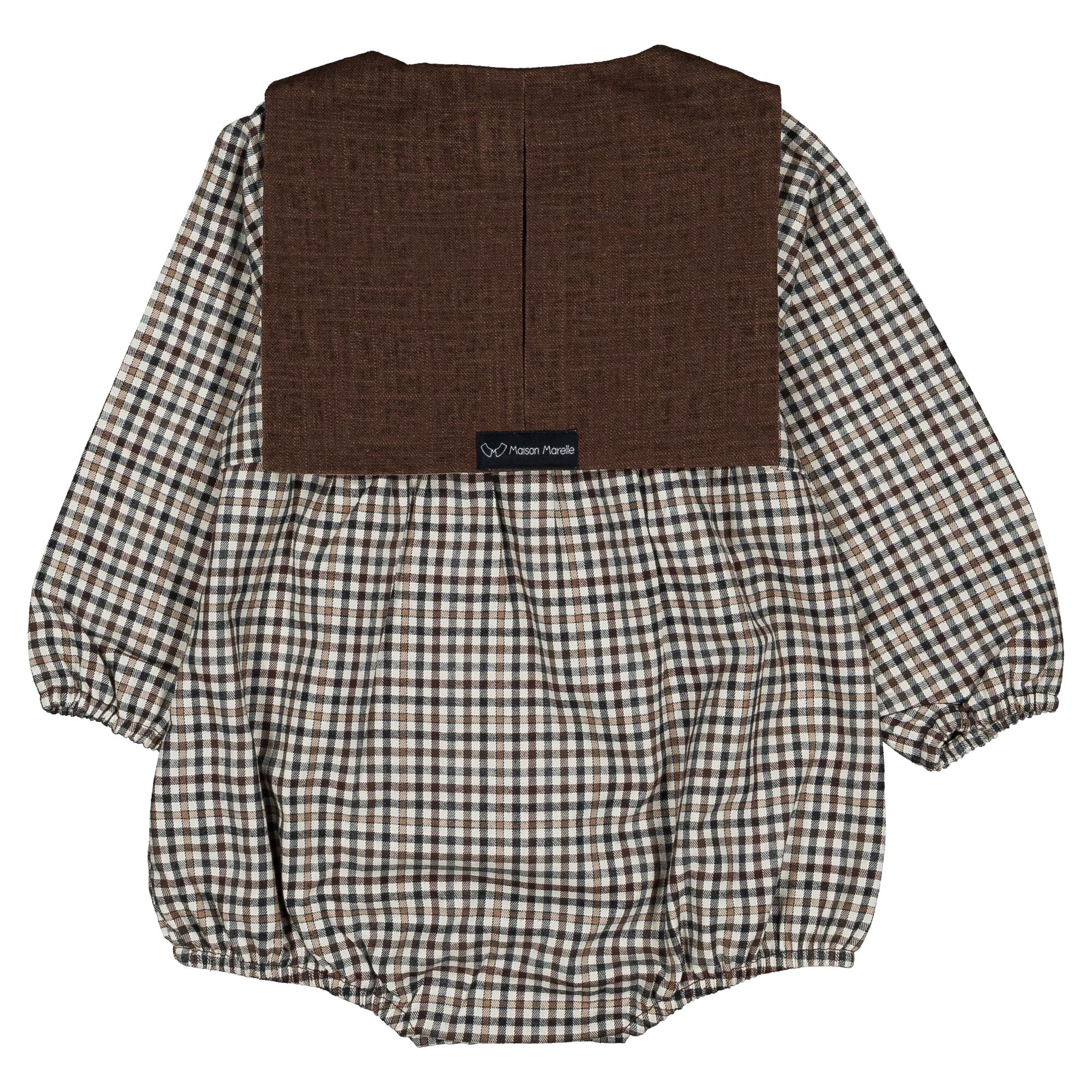 Maison Marelle / Romper CAMBON - brown collar | cocoiro