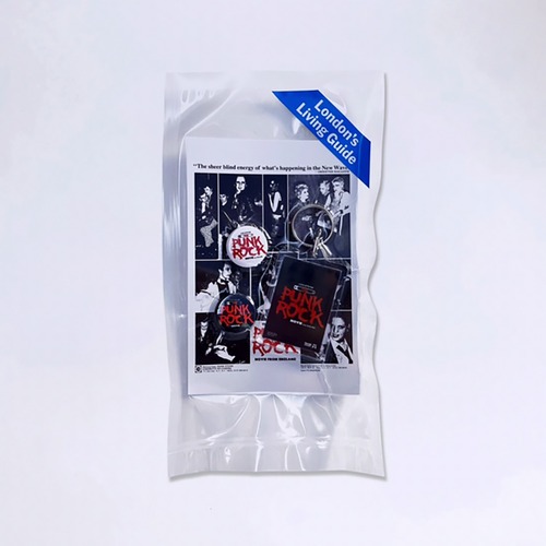 THE PUNK ROCK MOVIE. PIN BUTTON + KEY RING SET