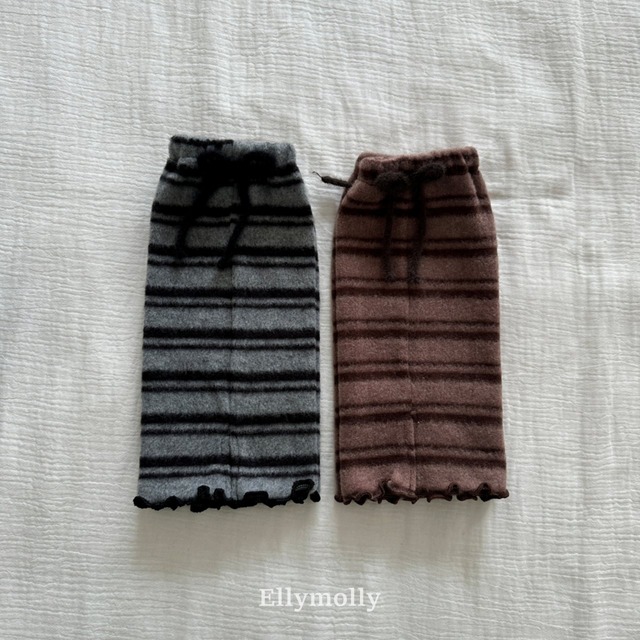 【取寄】elly molly｜heart stripe arm warmer｜ハートボーダーアームウォーマー｜FREE｜kids&jr｜25 winter