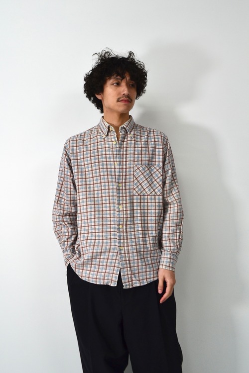 90s Check pattern print nel shirt