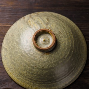 錆浅葱 6寸浅鉢（煮物鉢・浅丼）／吉永哲子
