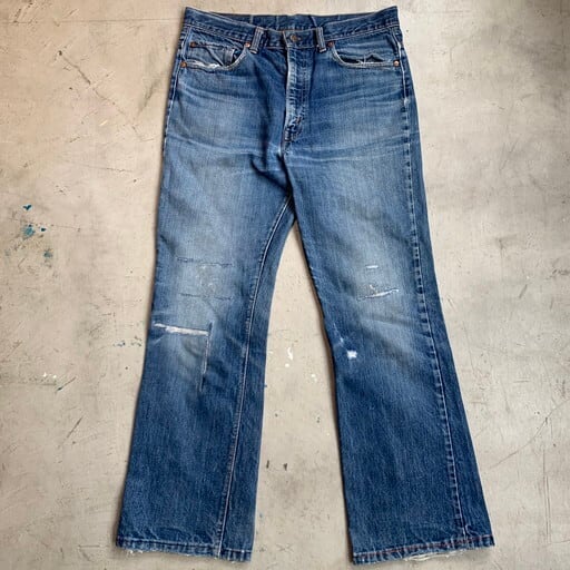 70's Levi's リーバイス 517 66前期 ブーツカットデニム 刻印2 バック ...