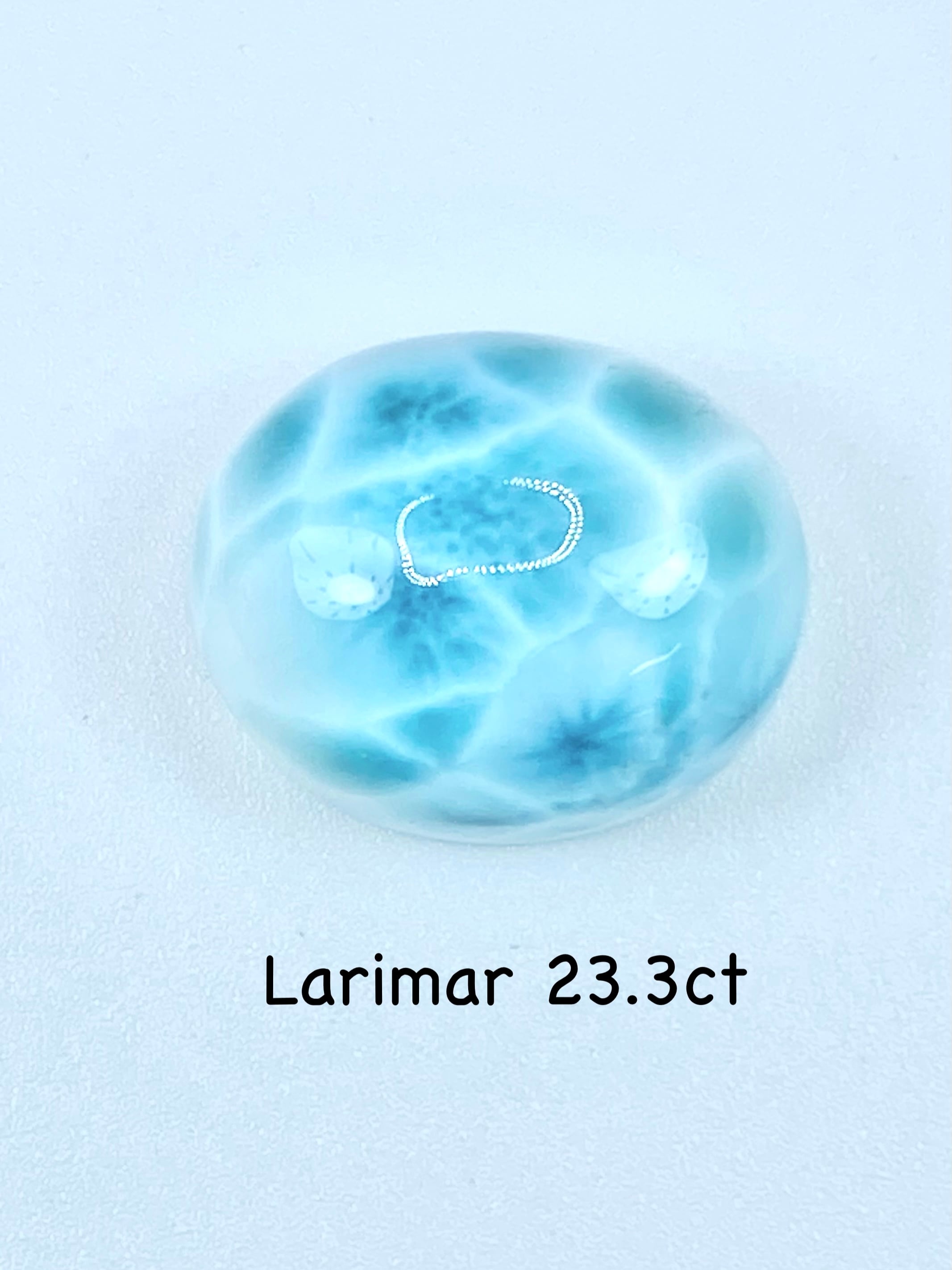 ★超大粒！クリアブルーサファイア 15.7ミリ珠ビーズA(SA+) ブルーサファイア 0.497ct ルース | シークレットベースジュエリー