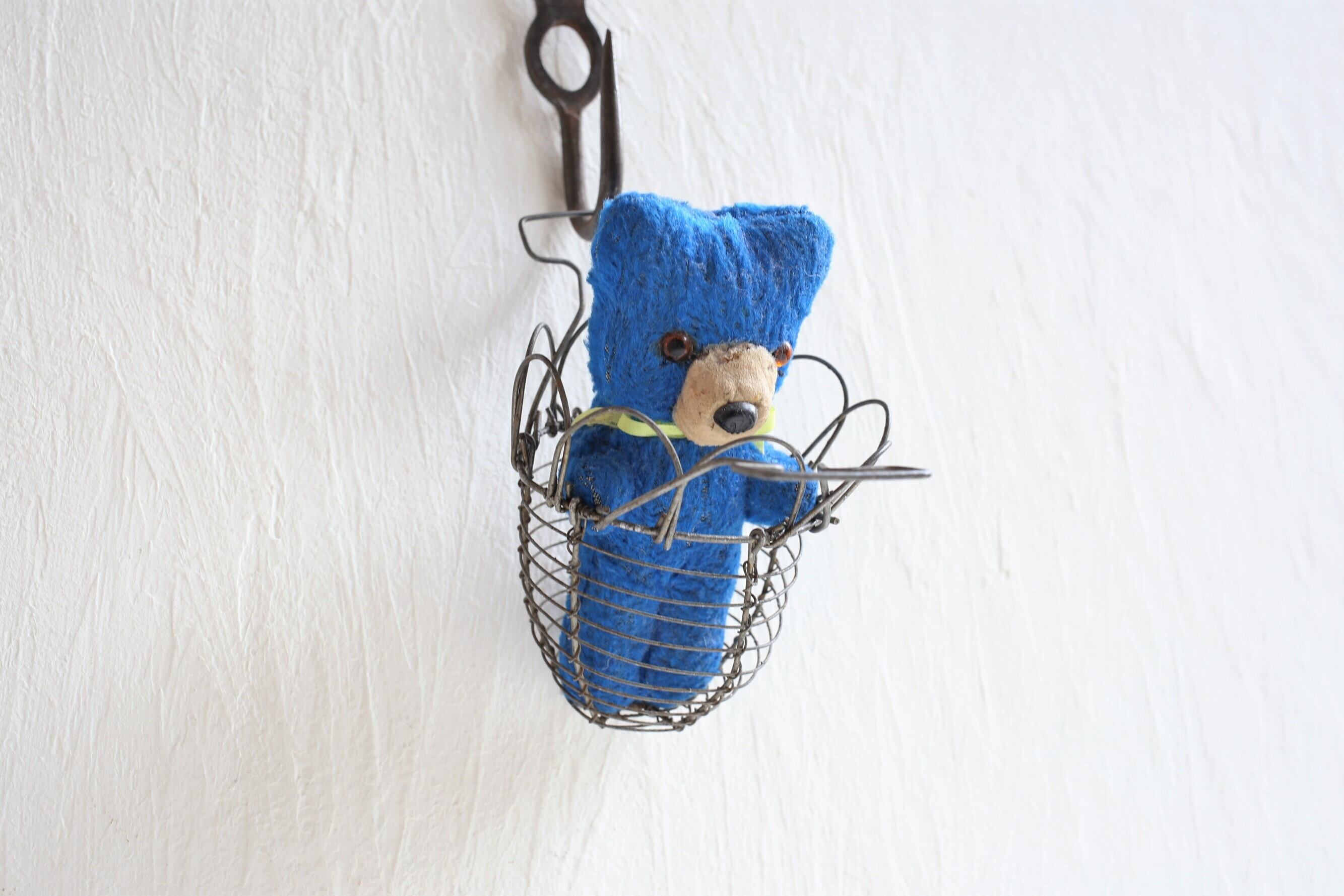 フランス アンティーク ヴィンテージ ワイヤー プチパニエ 水切り おままごと用 ドール用 N-03894