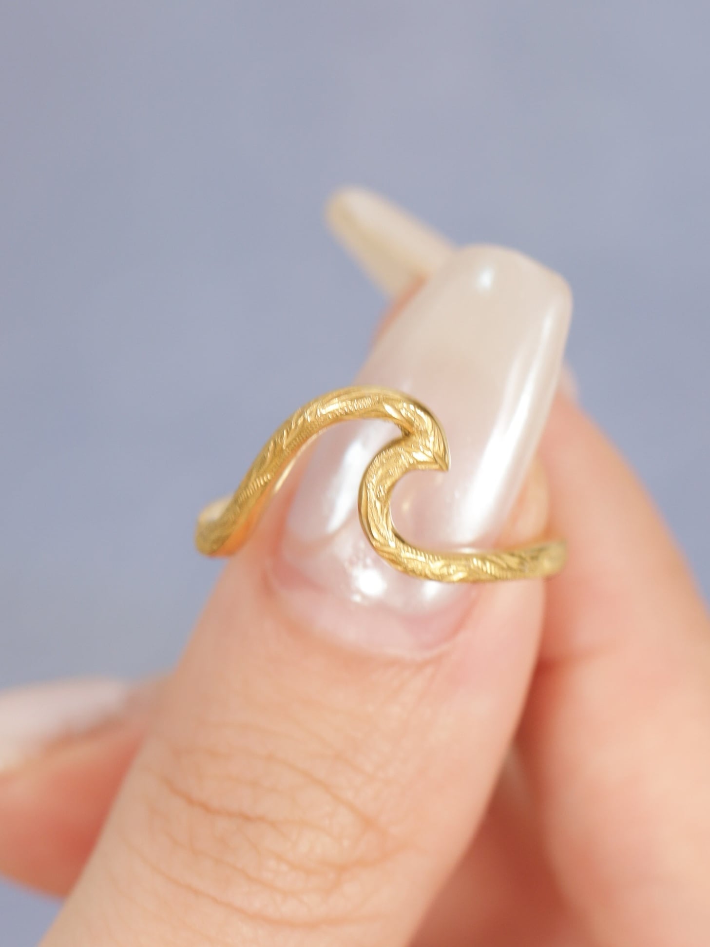316L hawaiian wave ring #r01