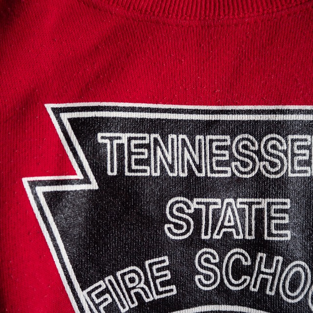 "TENNESSEE STATE FIRE SCHOOL" '80s vintage Champion body sweat