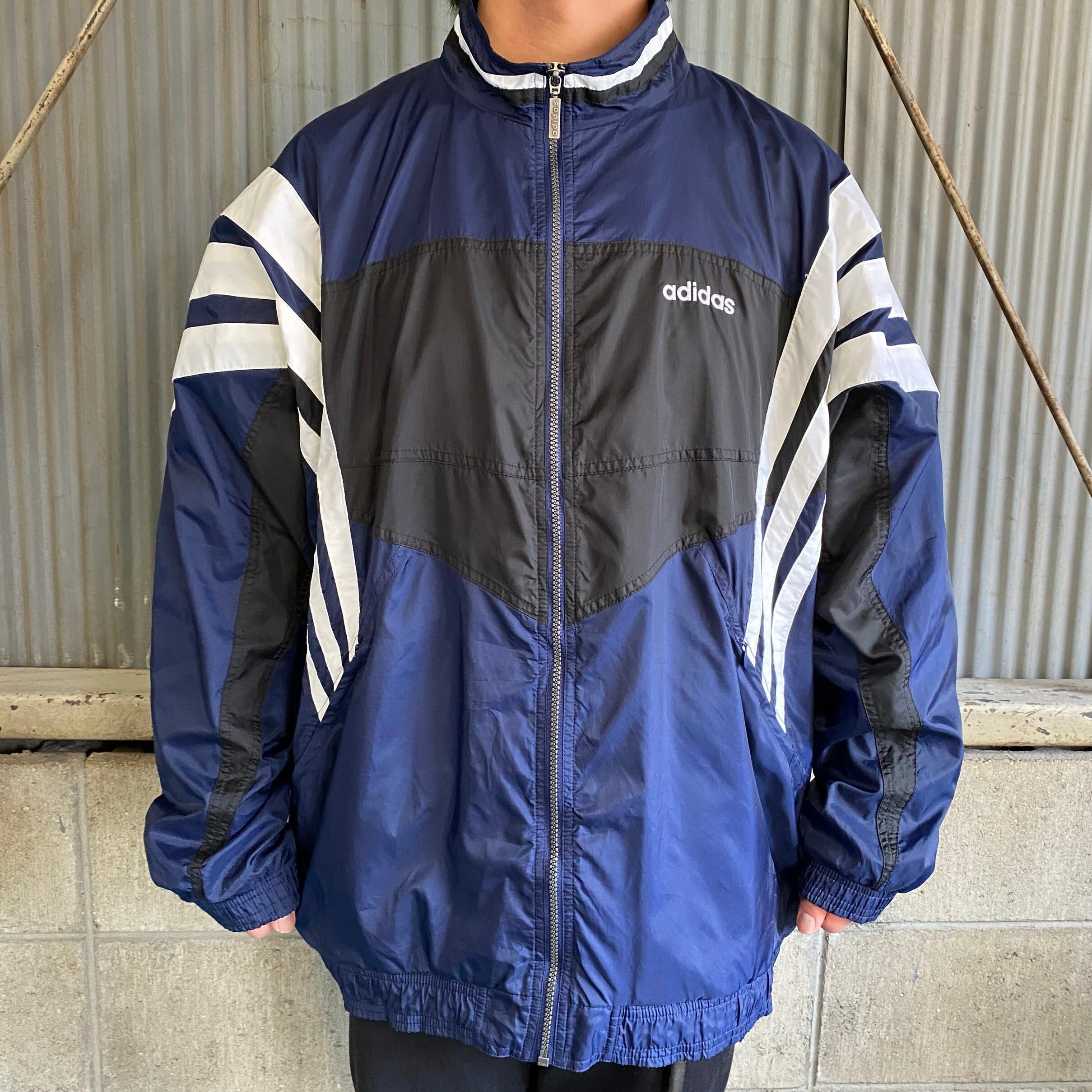 90s adidas ナイロン ジャケット XL ビッグサイズ Y2K