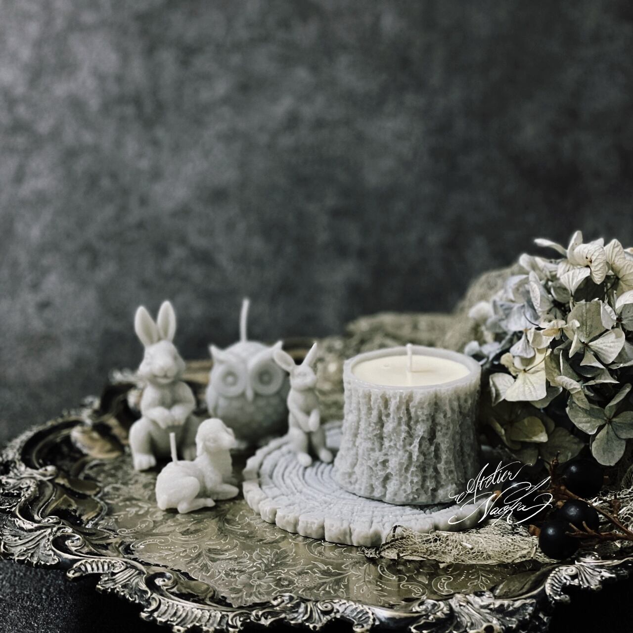 立体)幸せを呼ぶフクロウ シリコンモールド | シリコンモールド