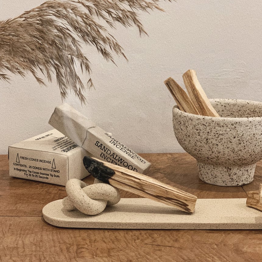 knotted incense holder / ノッテッド インセンス スティック ホルダー