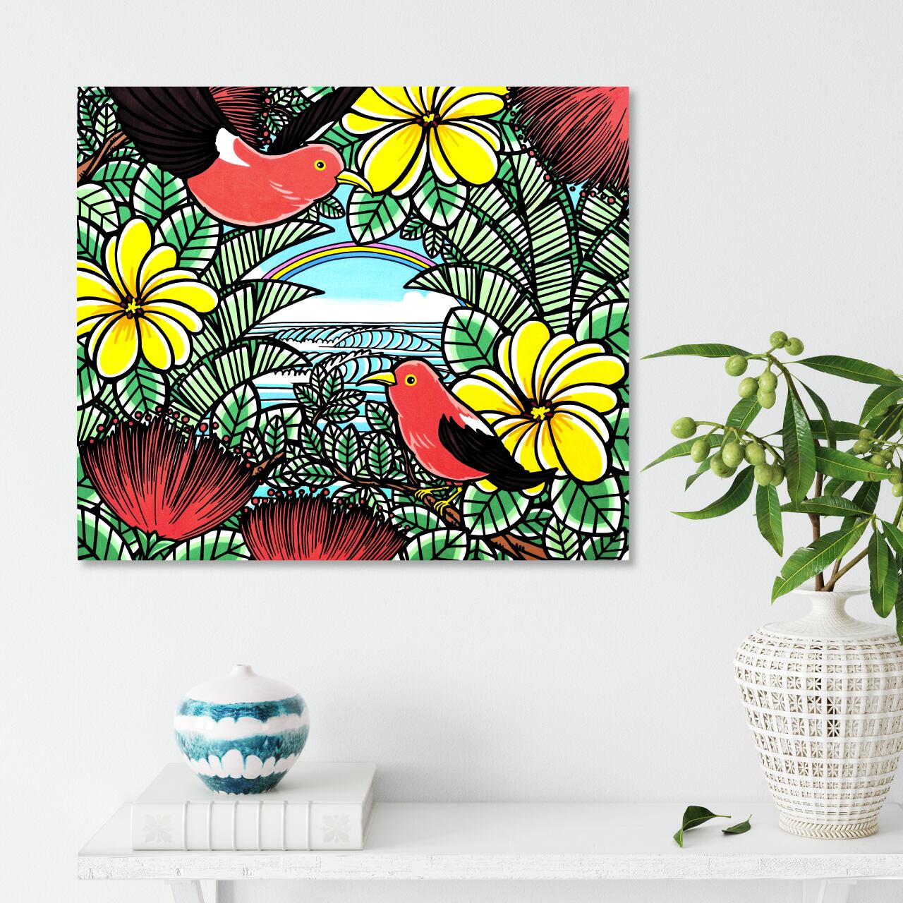 Wood Panel F20 Size（江ノ電とツツジ）with Frame | TAMO ART GALLERY