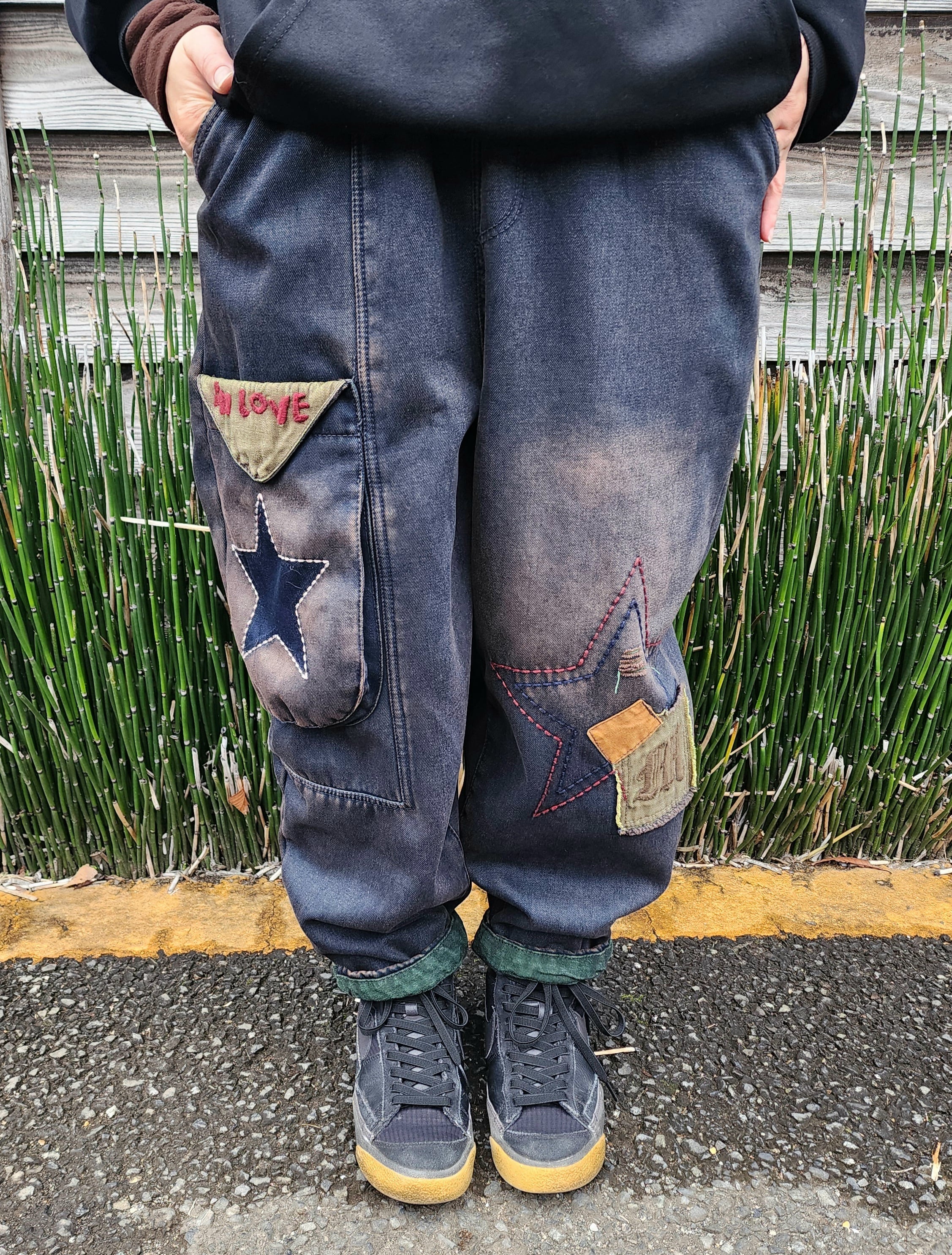 INDIMARK インディマーク ジーンズ レディース セミフレアパンツ