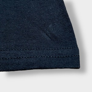 【HANES】JPFO ワンポイント ロゴ プリント Tシャツ 3XL ビッグシルエット バックプリント ヘインズ 銃 黒 半袖 us古着