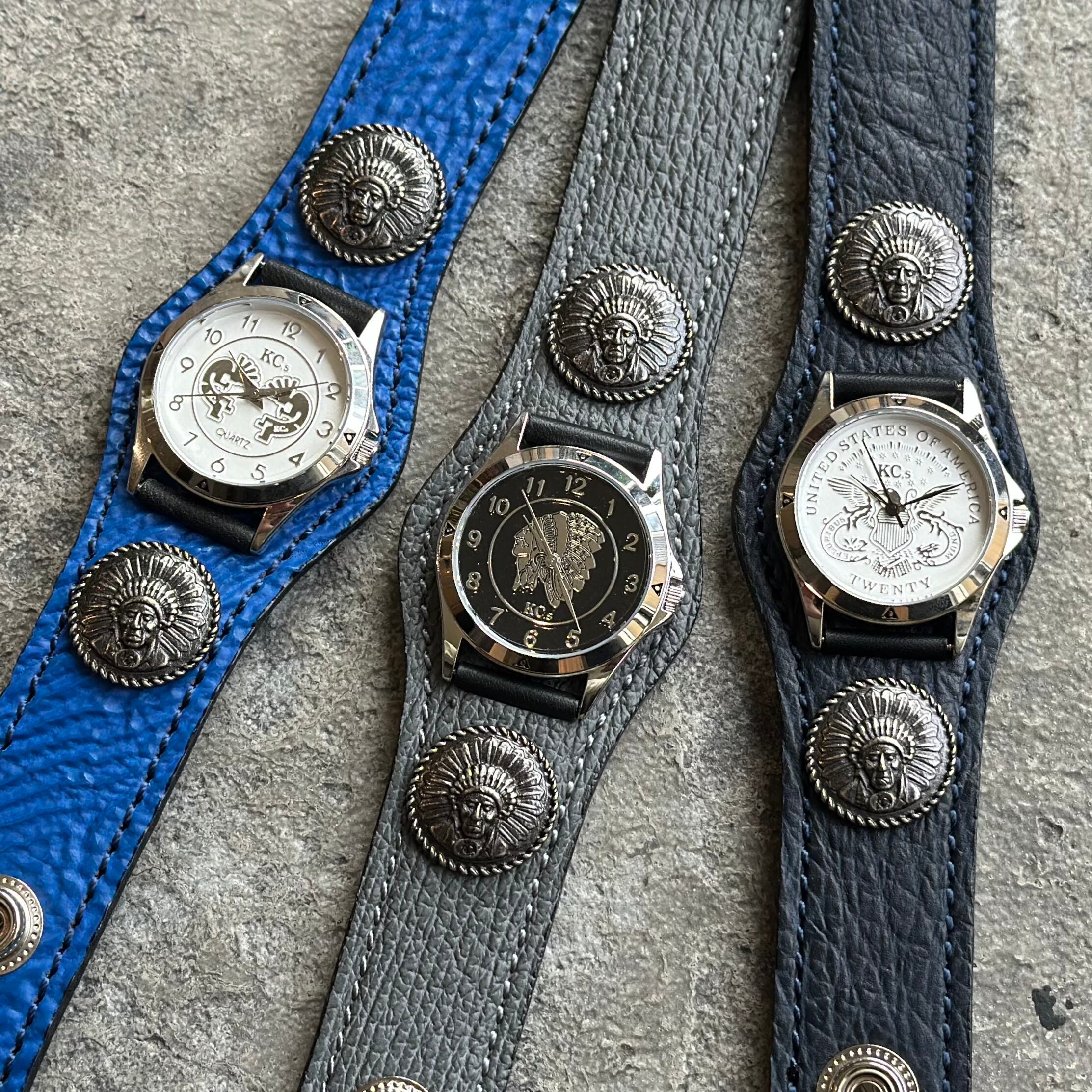 KC's ケイシイズ ウォッチブレス スリーコンチョ 腕時計 バングル