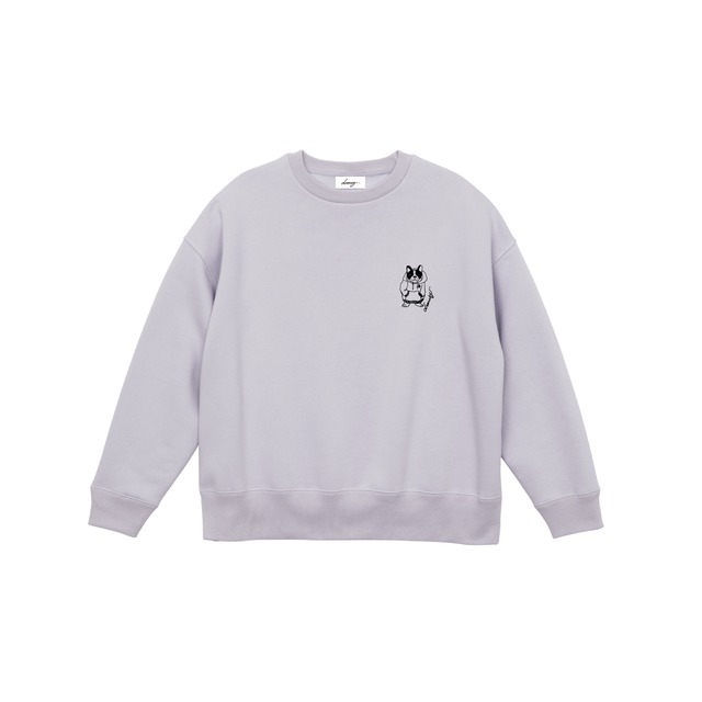 drowsy.. FRONT SMALL DOG LOGO CREW SWEAT / 22AW / FP