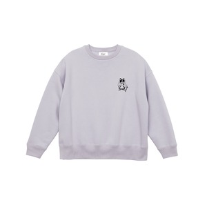 drowsy.. FRONT SMALL DOG LOGO CREW SWEAT / 22AW / FP