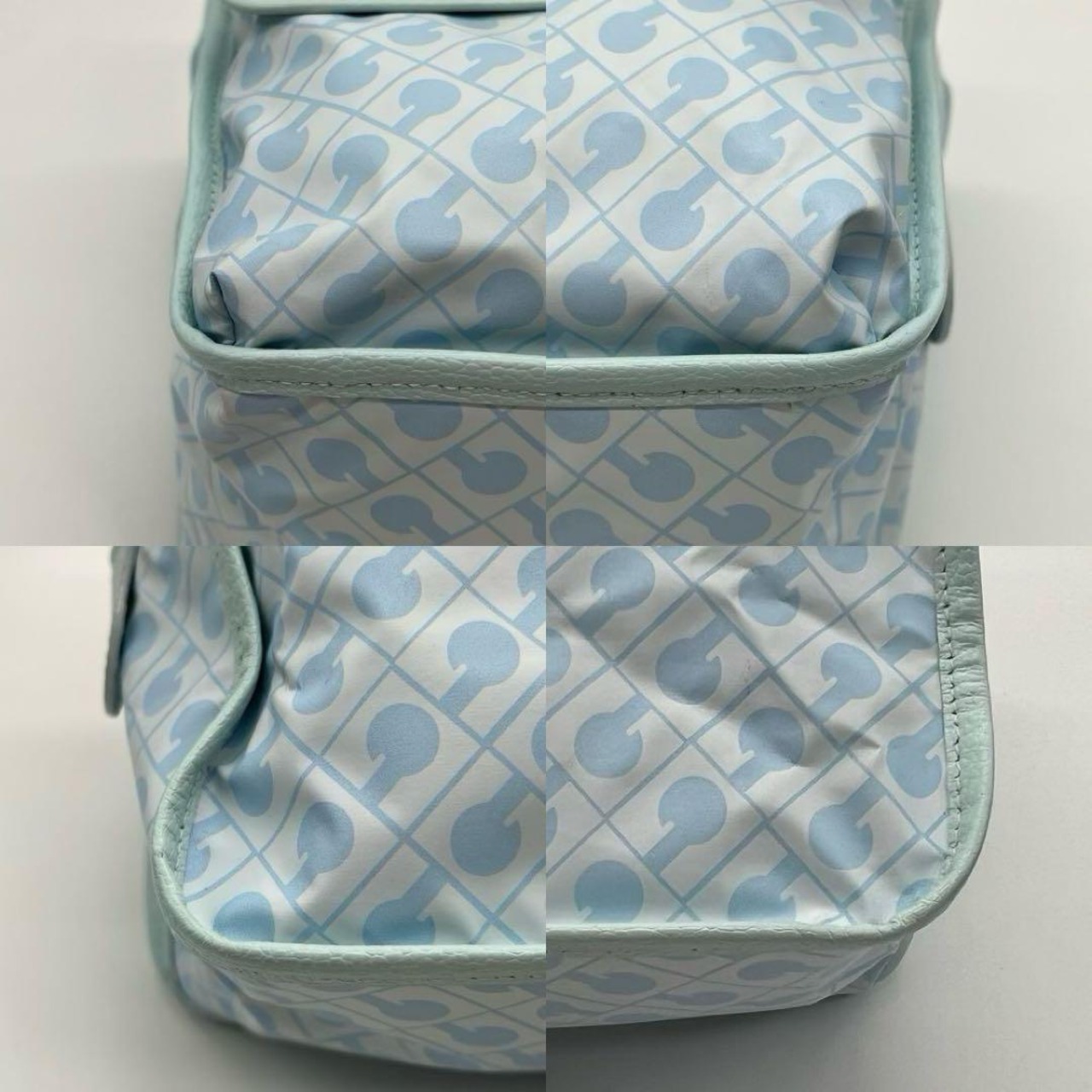 ✨️美品✨️GHERARDINI ソフティ ミニボストンバッグ ロゴグラム 水色 