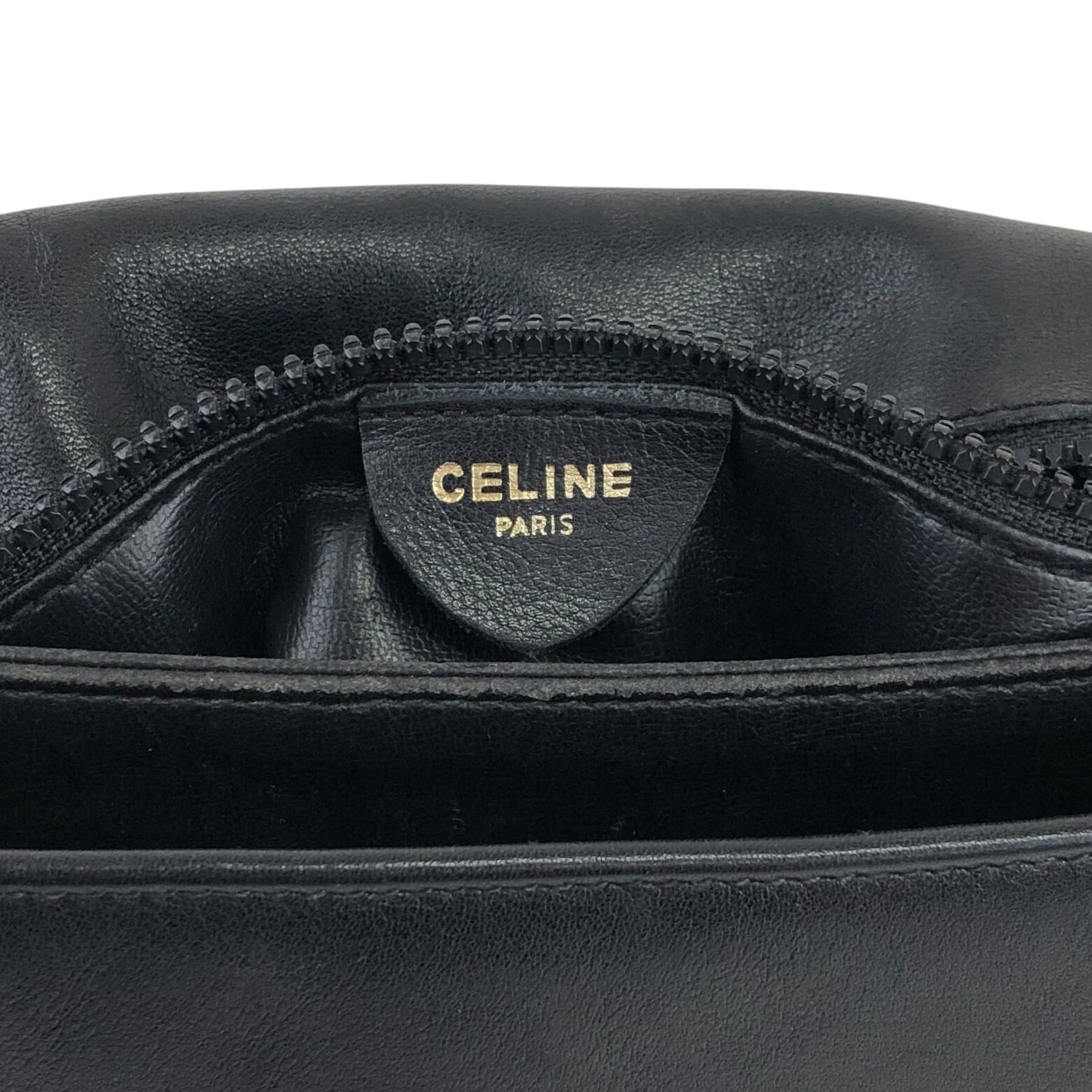 CELINE セリーヌ ショルダーバッグ ブラック ブラゾン ステッチ レザー