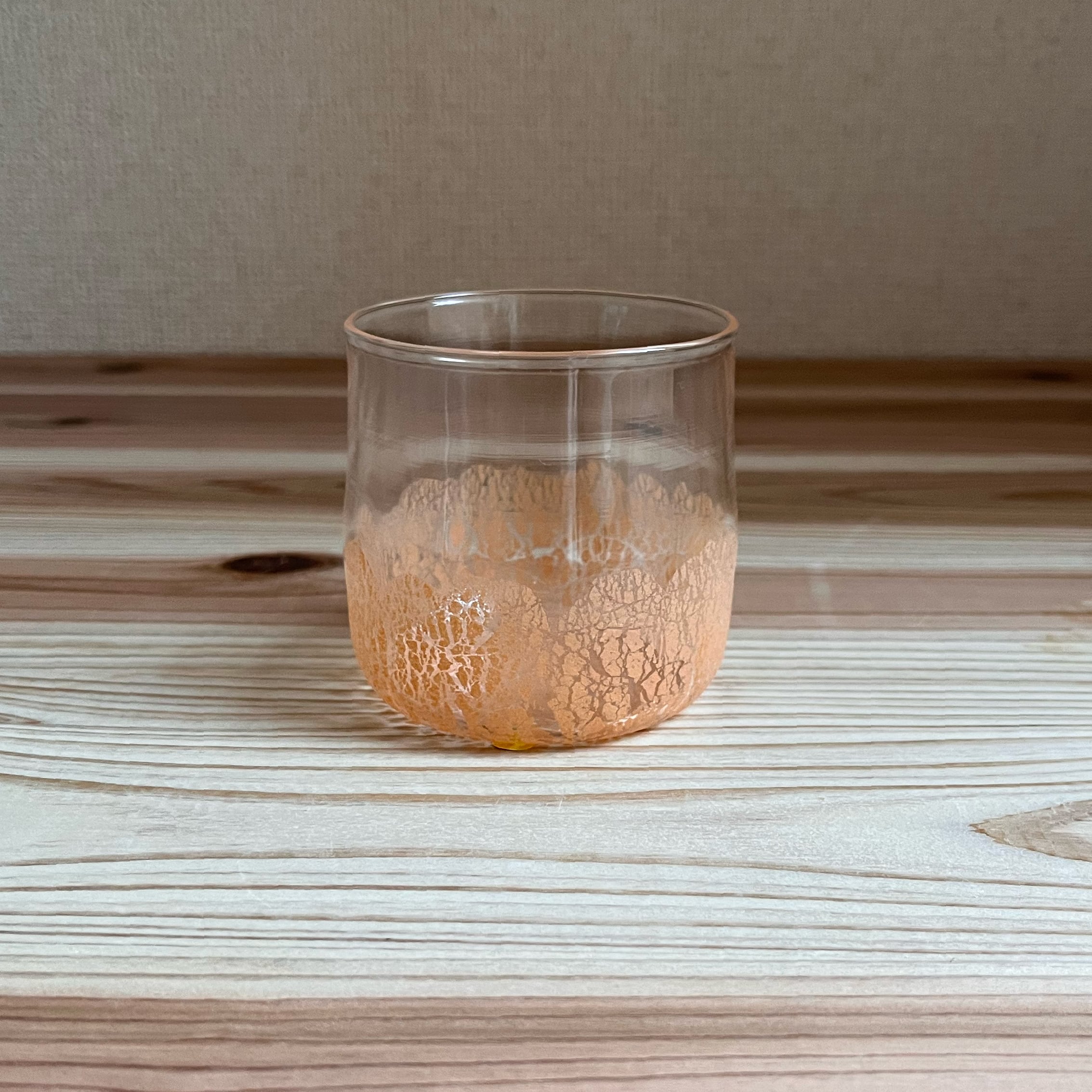 glass studio 三日月 Toudoグラス(クリア/赤土) ⑥