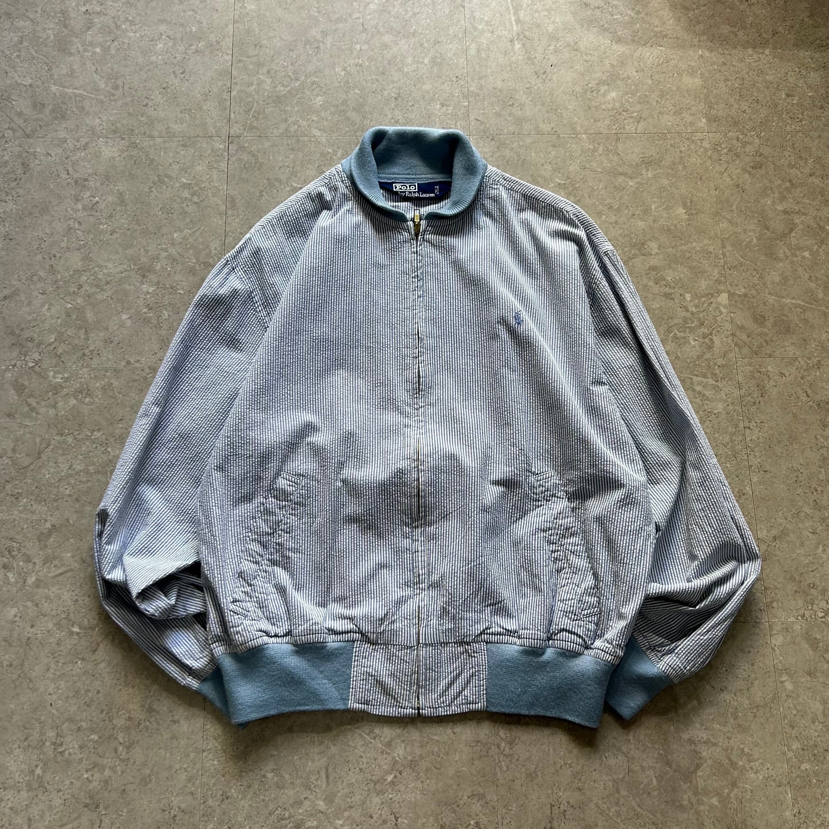 90s Polo Ralph Lauren "seersucker" zip up blouson【仙台店】