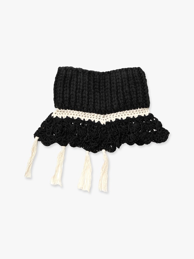 NASHE | HANDMADE CROCHET PLASTRON (BLACK)