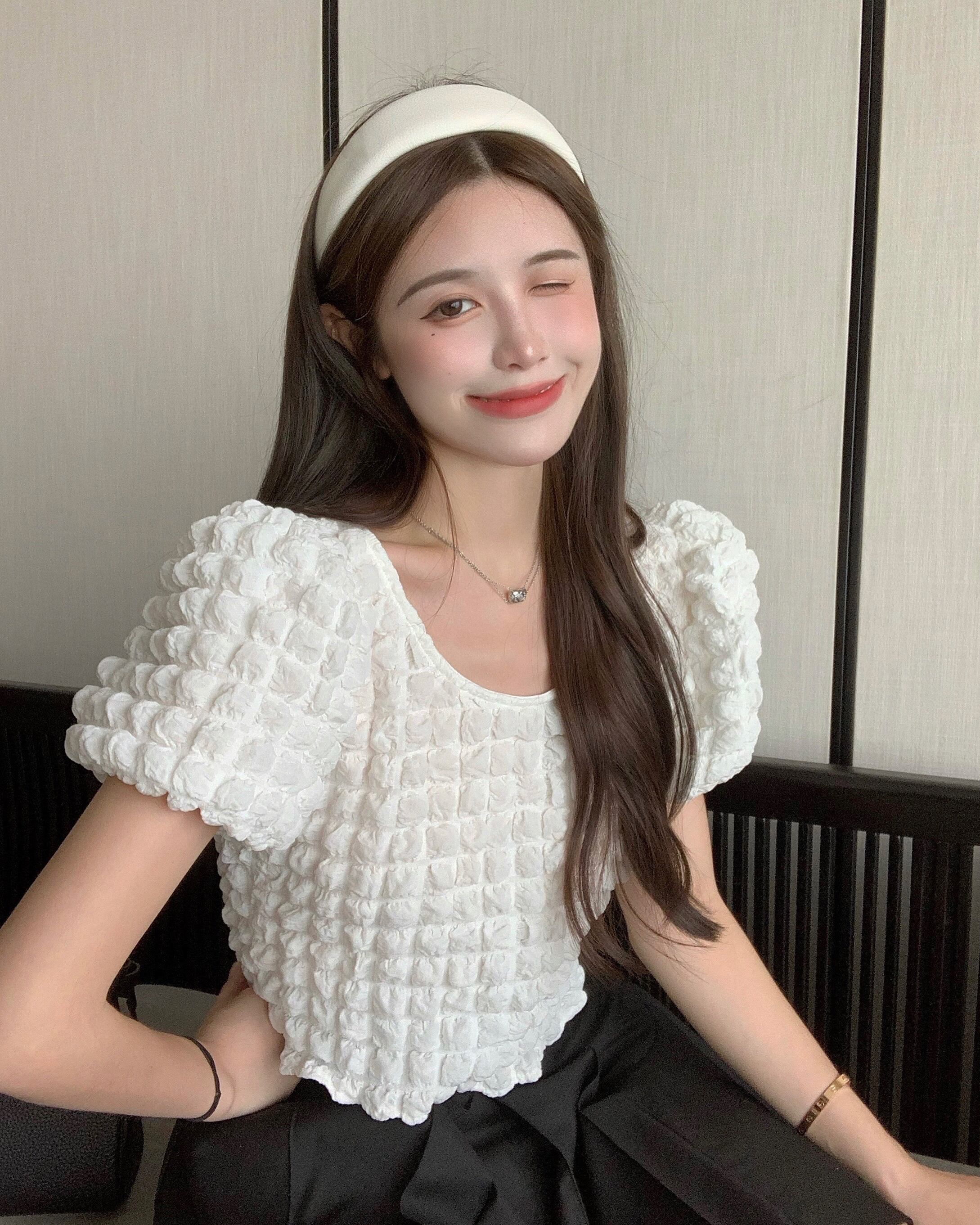 格子柄Tシャツ サマーショートスリムトップス 夏物 スクウェア ブラックストロベリース27863764028