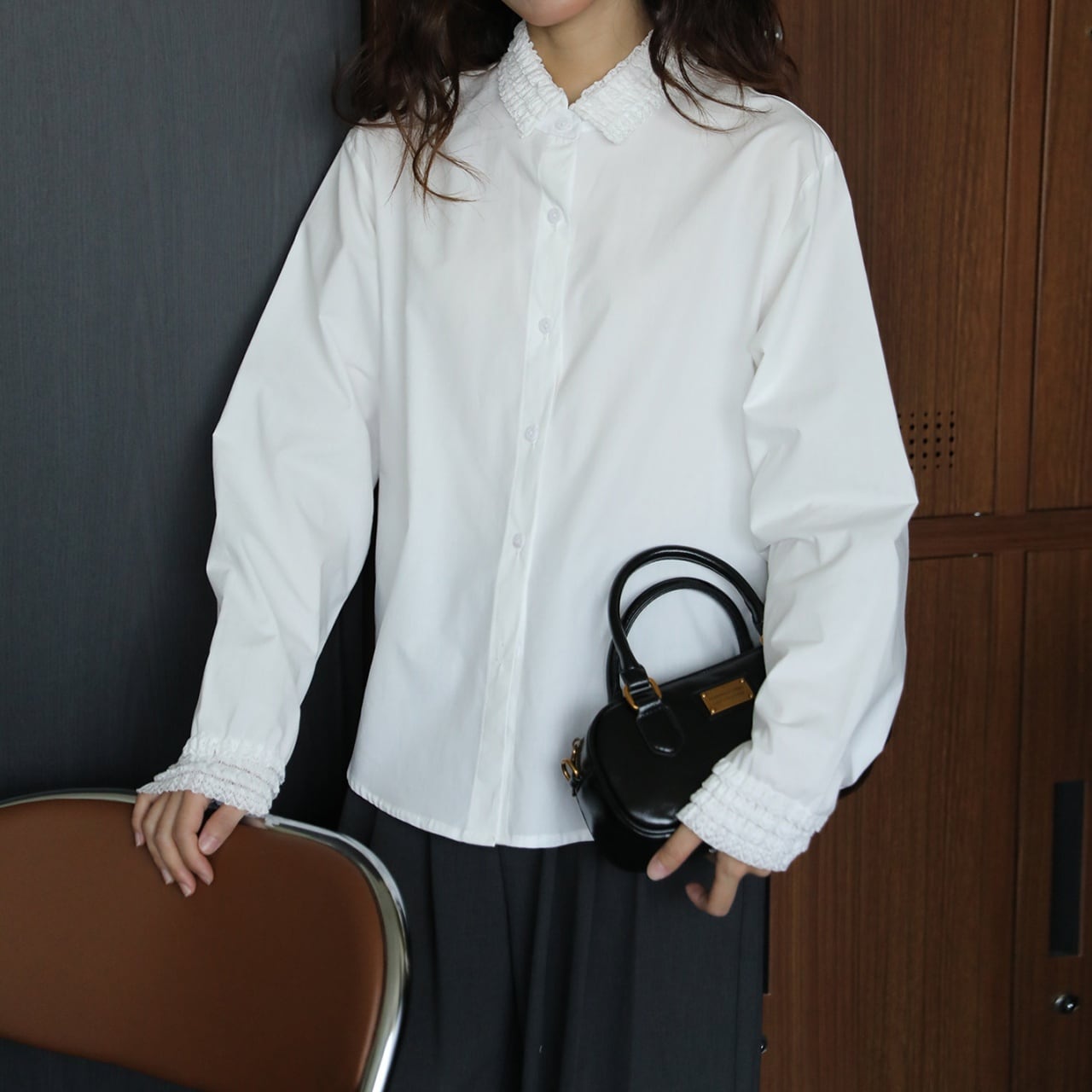 メロウフリルカラーシャツ A02013