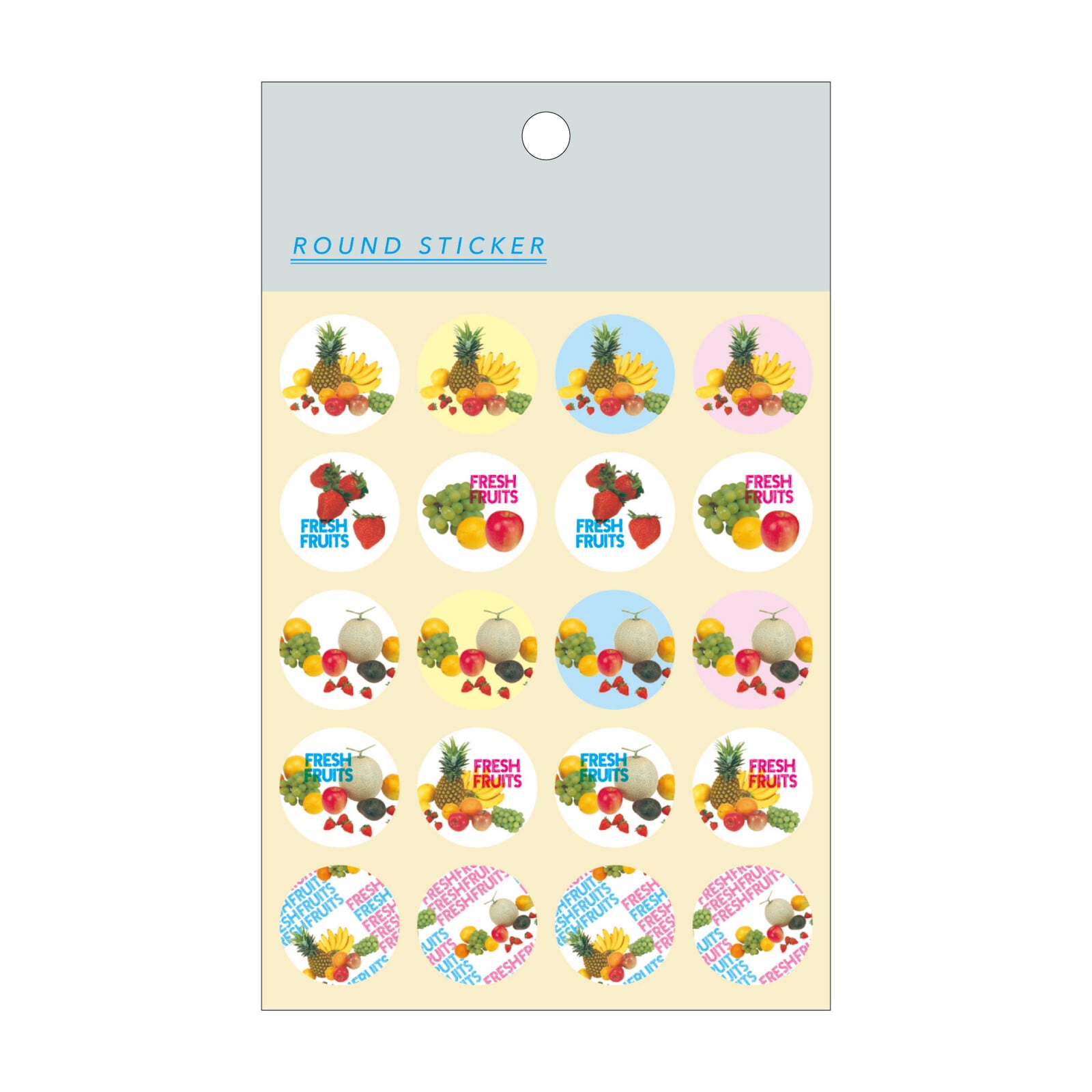 シモジマ×フロンティア レターフルーツ 丸シール CA20