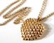 「Trifari」70s vintage gold heart pendant necklace