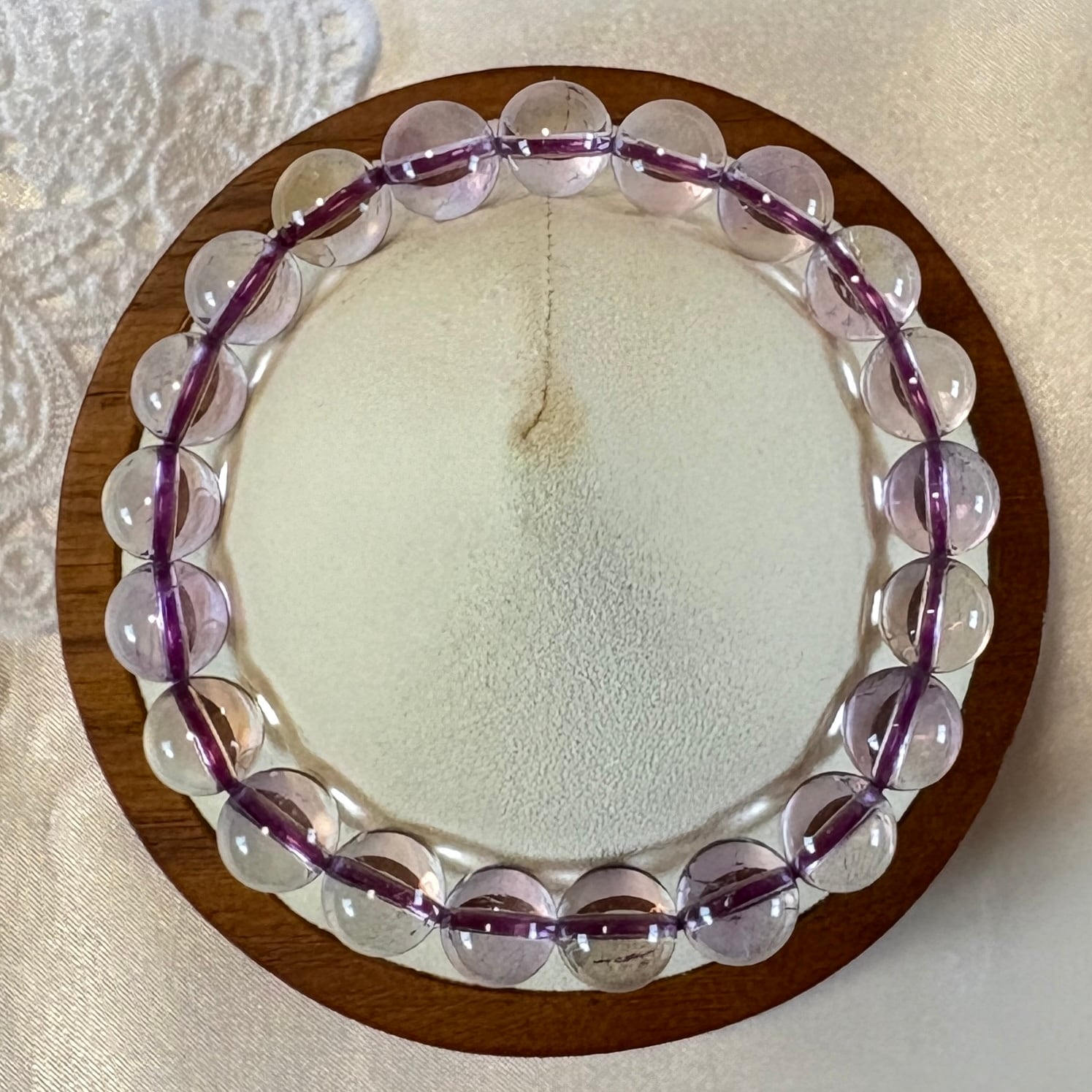 ボリビア産 高品質アメトリン 9㎜ ブレスレット|調和と癒しをもたらす一点もの(内周16cm)