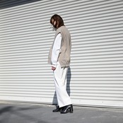 YASHIKI / GANKO別注 ×Shirotsume V-neck Vest レディースコーディネート