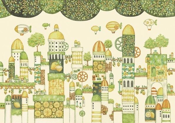 国内製造】A3サイズ四角ビーズ（+AB3～4色入）fan-007-レモンの都