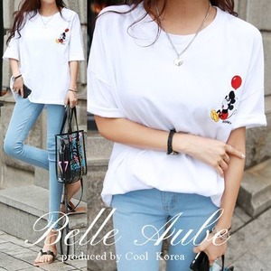 CUTE 胸元バルーンミッキーTシャツ 全3色♪