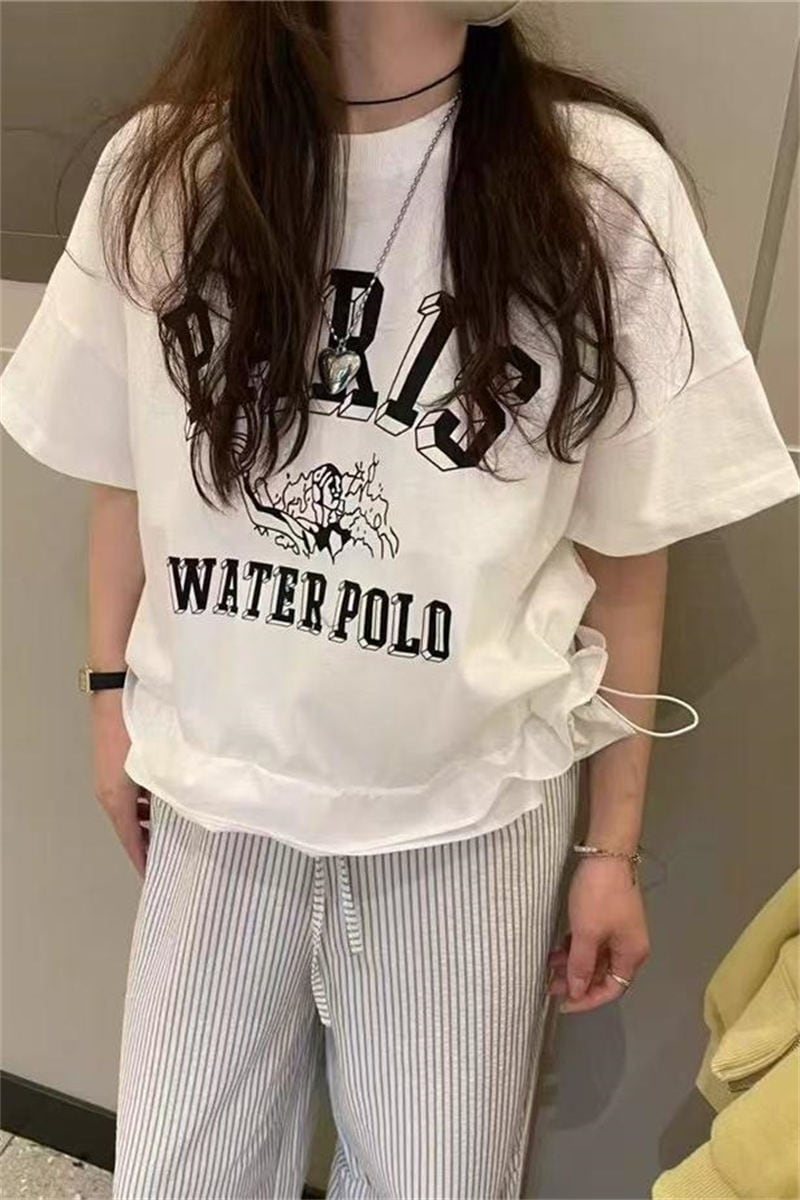 2025年INS 春夏 INS 新作 おしゃれ chic 韓国ファッション トップス Tシャツ
