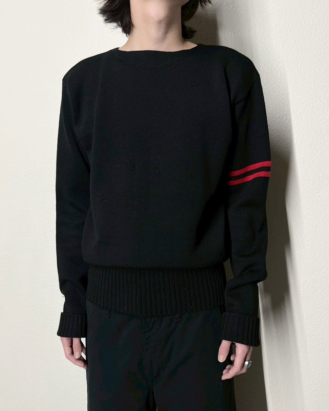 60s Fargo Acrylic×Poly Plane Zip-up Knit