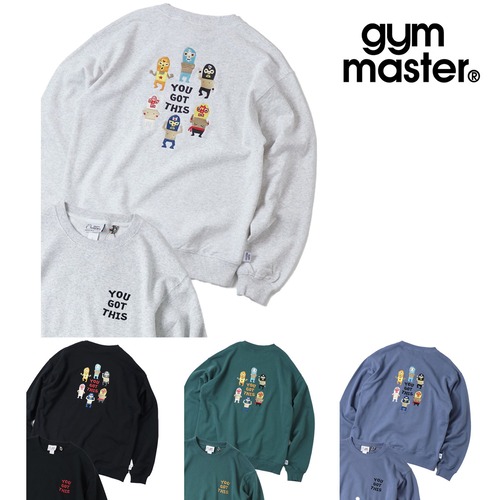 gym master ジムマスター 10.3oz YOU GOT THIS 刺繍スウェットシャツ トレーナー メンズ レディース コットン 裏毛 LOVE&PEACE G821731
