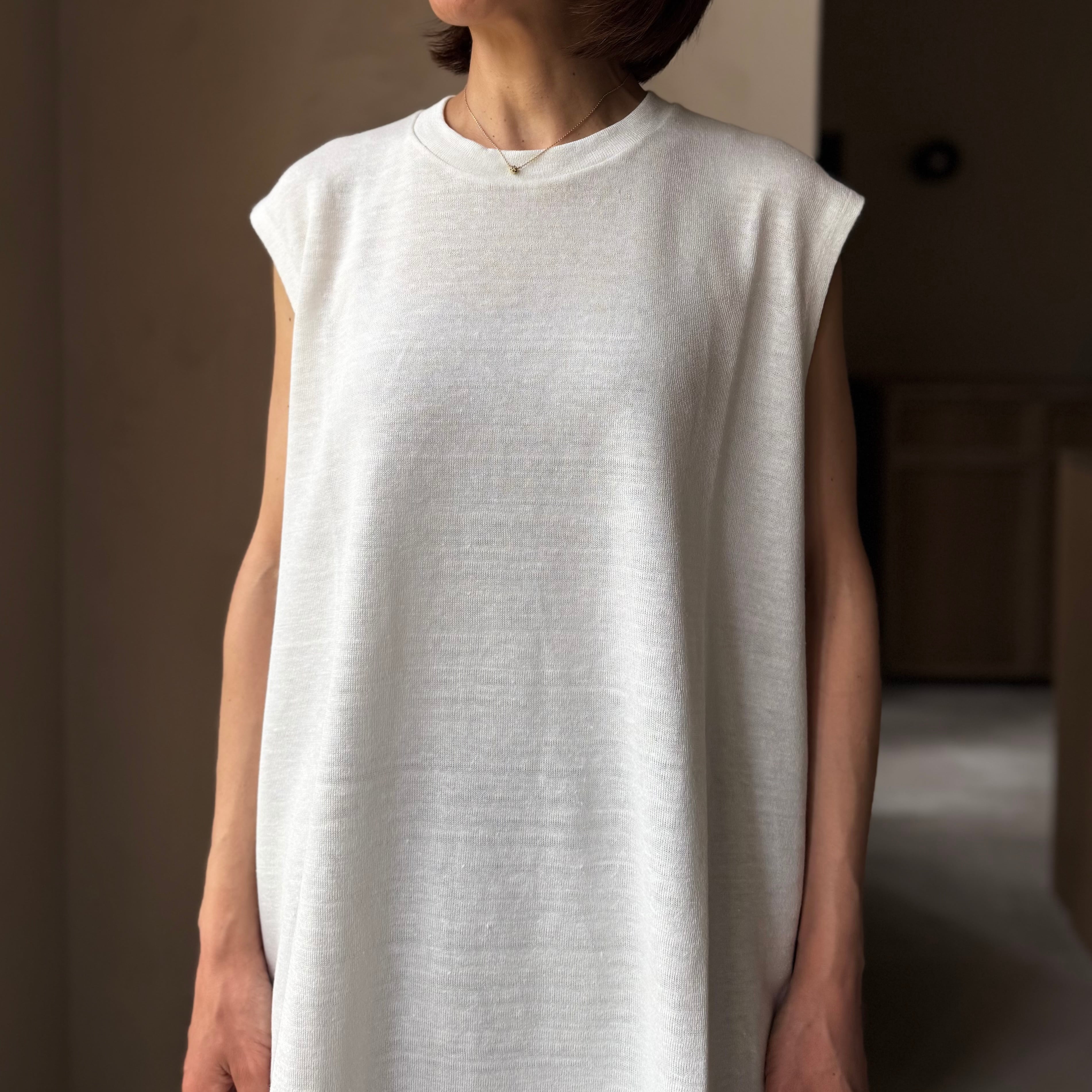 YOKO SAKAMOTO 天竺編みリネン混サマーニット YOKO SAKAMOTO | CREW NECK KNIT | HJ GALLERY