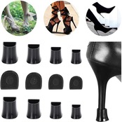 U字型 ヒールキャップ ヒールプロテクター 4足分セット 滑り止めシリコンソール アンチスクラッチヒール アンチノイズ ズ ダンス靴用 屋外パーティー、結婚式のイベント、ダンスに適しています 4サイズ XXS、XS、S、M (ブラック)